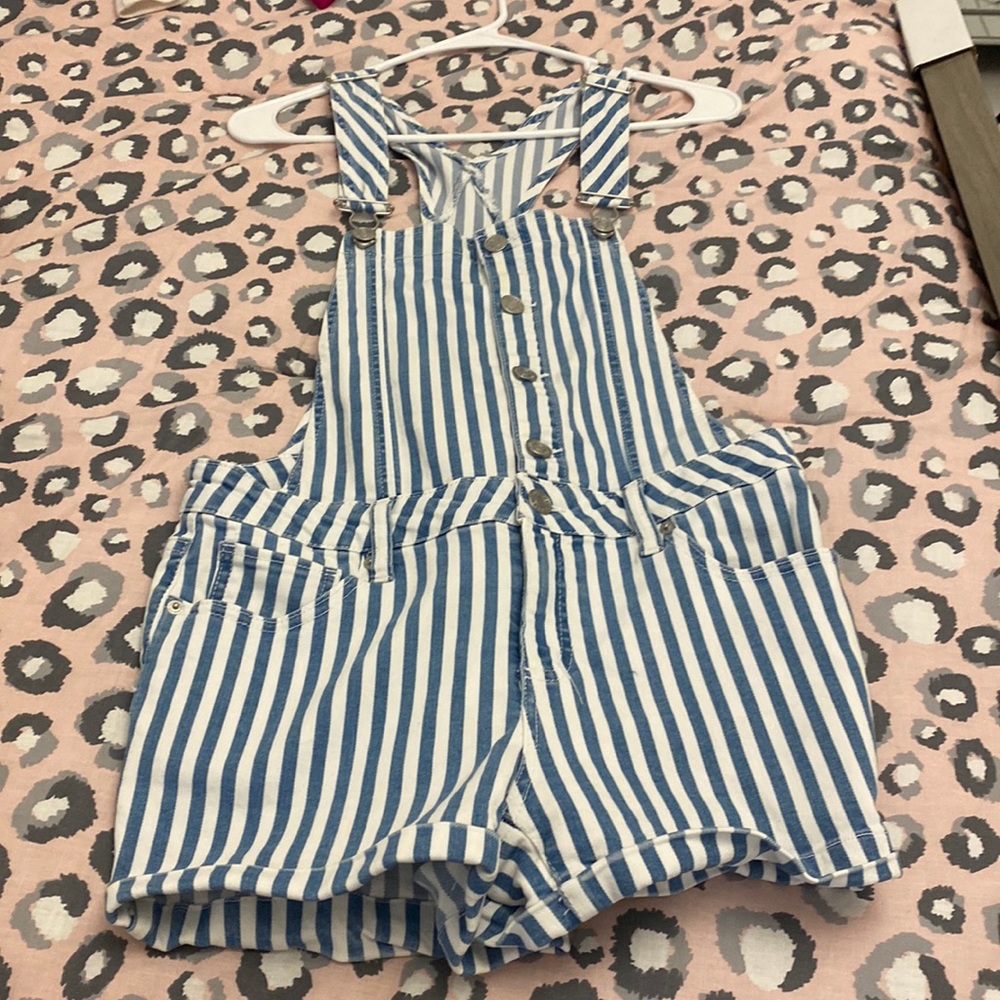 Garage Overalls blue & white striped